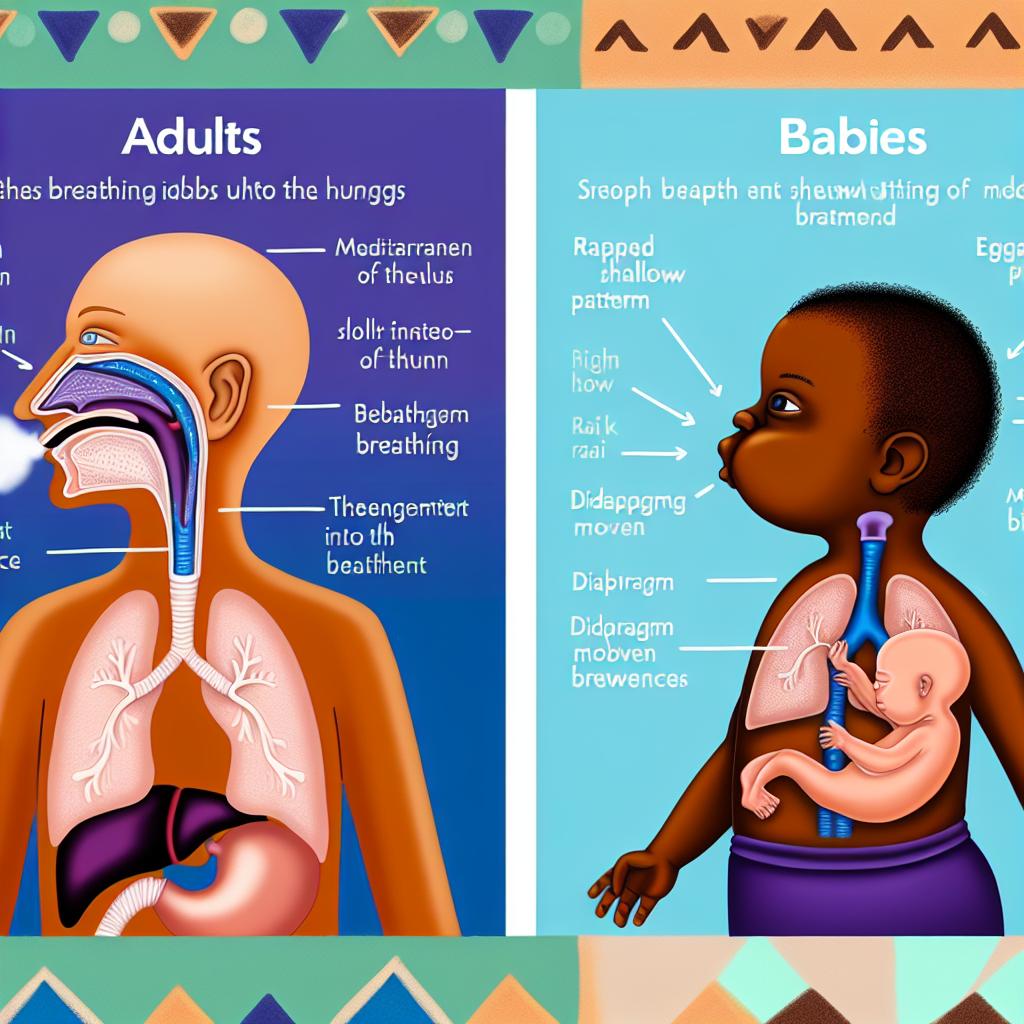 Rozdíly mezi dýcháním dospělých a miminek